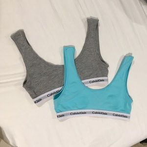 2 Calvin Klein bralettes. Fits s/xs (girls L)